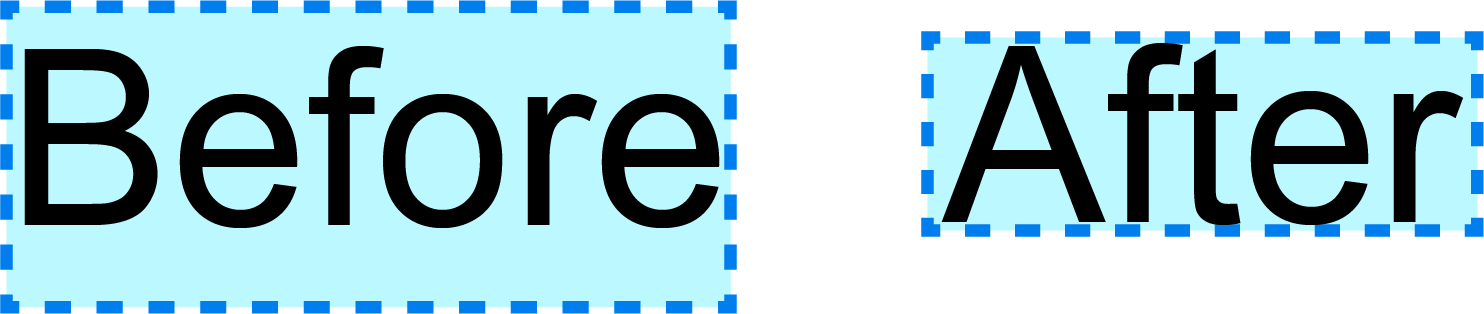 Two headings side by side, one with default leading and one trimmed with box-trim-both.